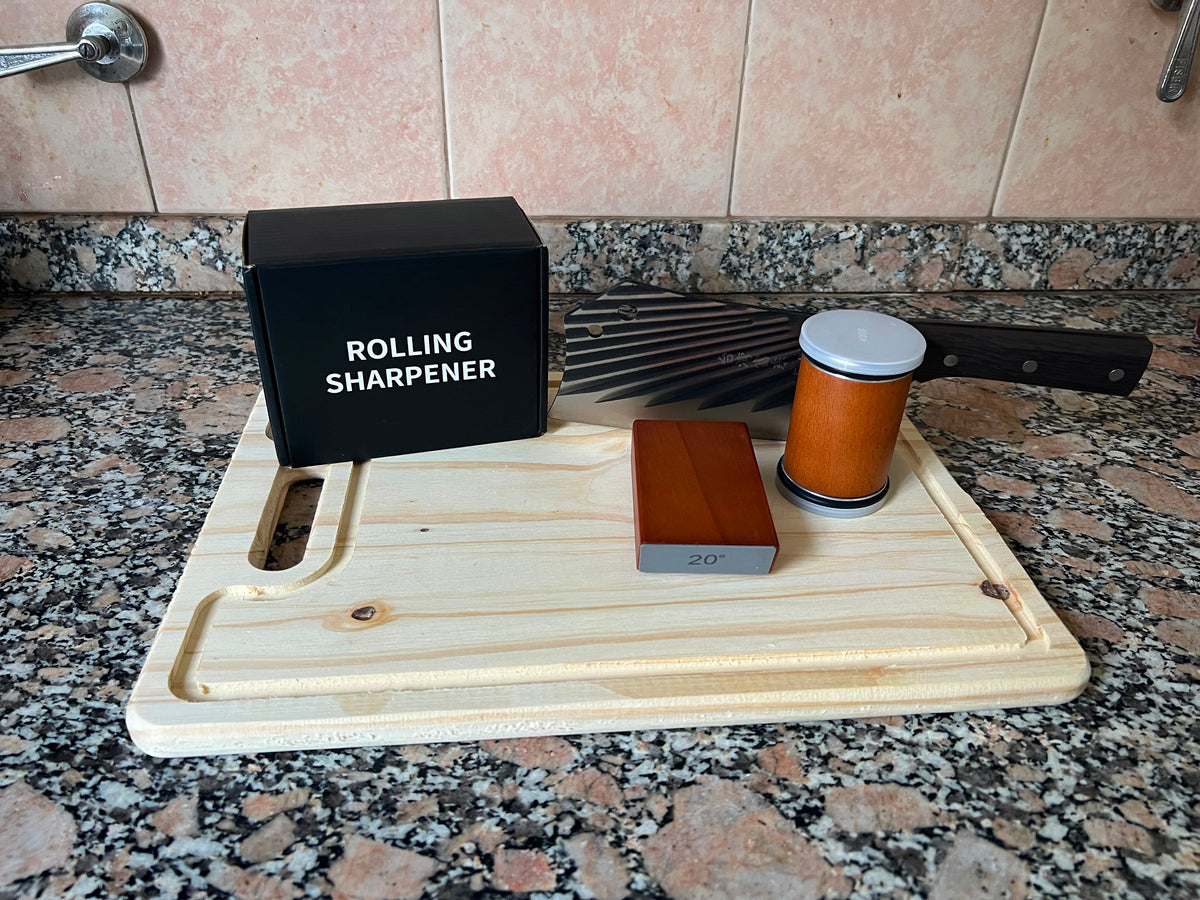 Combo Asador - Afilador + Hachuela + Tabla