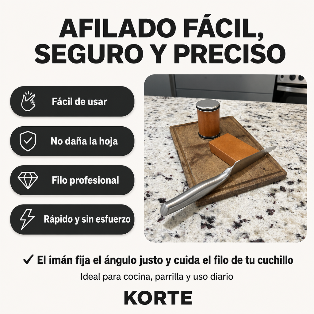 Afilador Magnético de Rodillo: Filo como el primer día en 5 minutos
