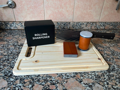 Combo Asador - Afilador + Hachuela + Tabla