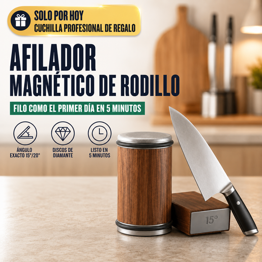 Afilador Magnético de Rodillo: Filo como el primer día en 5 minutos
